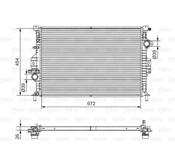 Chladič motora VALEO 701536