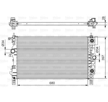 Chladič, chlazení motoru VALEO 701541