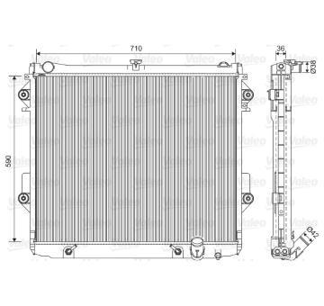 Chladič, chlazení motoru VALEO 701552