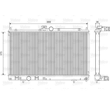 Chladič, chlazení motoru VALEO 701560