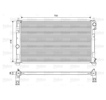 Chladič, chlazení motoru VALEO 701571