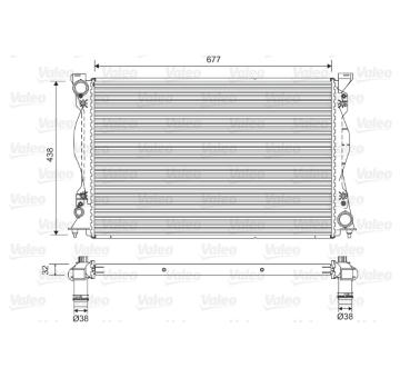 Chladič, chlazení motoru VALEO 701580