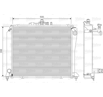 Chladič, chlazení motoru VALEO 701584