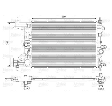Chladič, chlazení motoru VALEO 701594