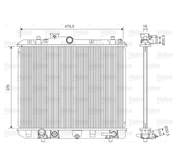 Chladič, chlazení motoru VALEO 701604