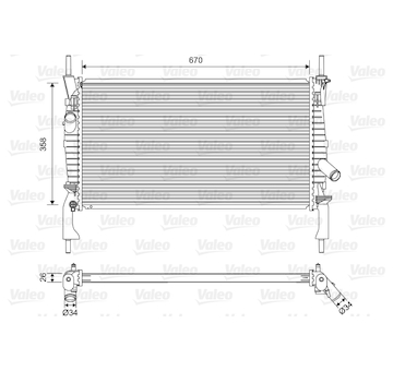 Chladič, chlazení motoru VALEO 701606