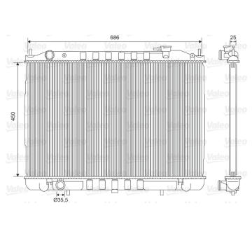 Chladič, chlazení motoru VALEO 701611