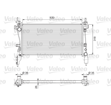 Chladič, chlazení motoru VALEO 701718