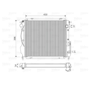 Chladič, chlazení motoru VALEO 730182