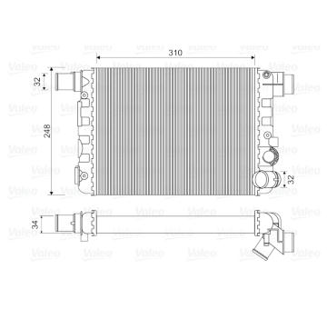 Chladič, chlazení motoru VALEO 730519