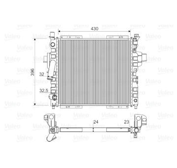 Chladič, chlazení motoru VALEO 730969