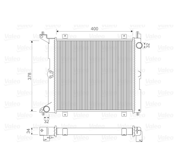 Chladič, chlazení motoru VALEO 731211