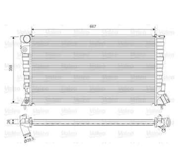 Chladič, chlazení motoru VALEO 732518