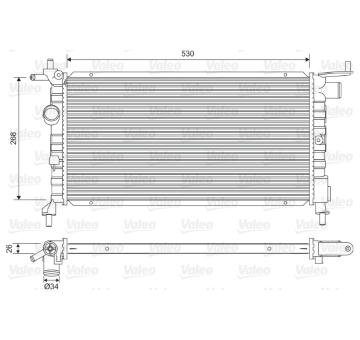 Chladič, chlazení motoru VALEO 732606