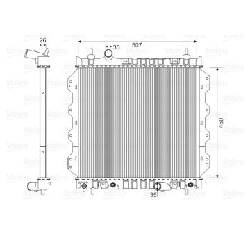 Chladič, chlazení motoru VALEO 732704