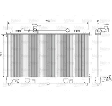 Chladič, chlazení motoru VALEO 734410
