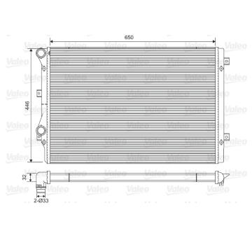 Chladič, chlazení motoru VALEO 734413