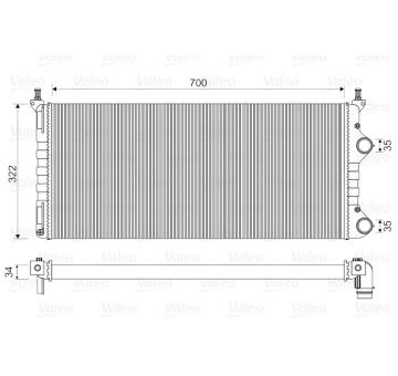 Chladič, chlazení motoru VALEO 734692