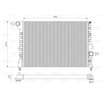 Chladič, chlazení motoru VALEO 734733