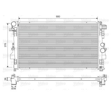 Chladič, chlazení motoru VALEO 734887