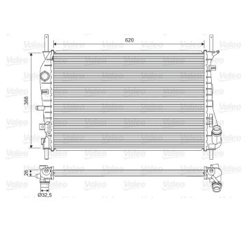 Chladič, chlazení motoru VALEO 735048