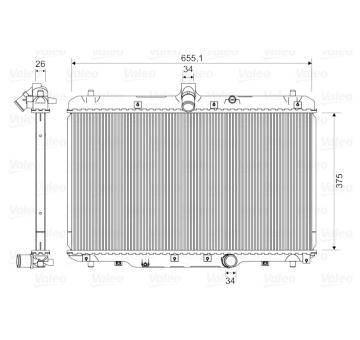 Chladič, chlazení motoru VALEO 735400