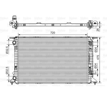 Chladič, chlazení motoru VALEO 735472