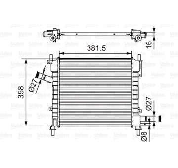 Chladič, chlazení motoru VALEO 735478