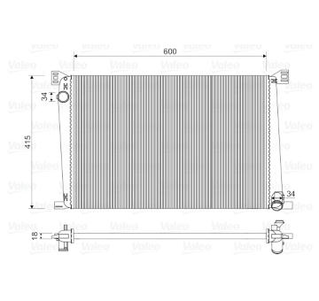 Chladič, chlazení motoru VALEO 735480