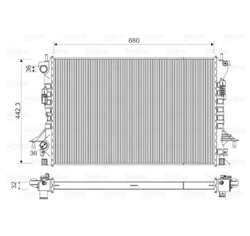 Chladič, chlazení motoru VALEO 735489