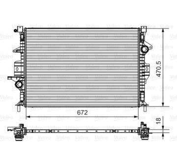 Chladič, chlazení motoru VALEO 735550