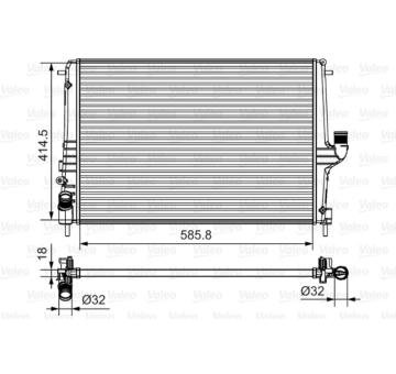 Chladič motora VALEO 735635