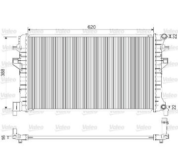Chladič, chlazení motoru VALEO 733121