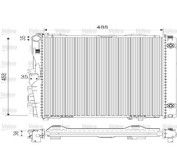 Chladič, chlazení motoru VALEO 733134