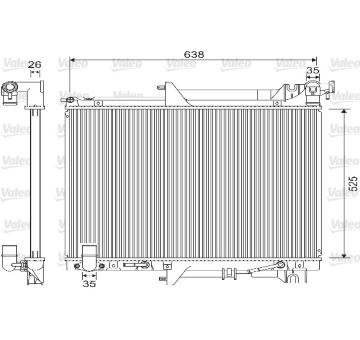 Chladič, chlazení motoru VALEO 733146