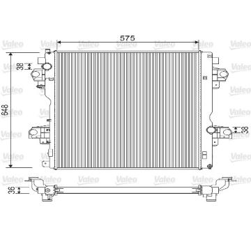 Chladič, chlazení motoru VALEO 733207