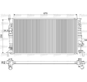 Chladič, chlazení motoru VALEO 733254