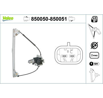 Zvedací zařízení oken VALEO 850050