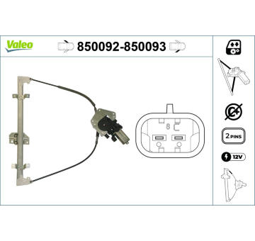Zvedací zařízení oken VALEO 850092