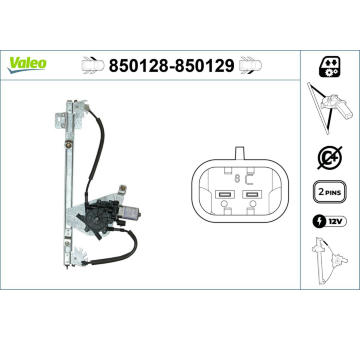 Zvedací zařízení oken VALEO 850128