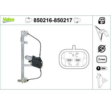 Zvedací zařízení oken VALEO 850216