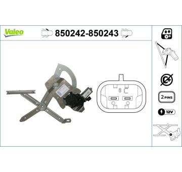 Zvedací zařízení oken VALEO 850242
