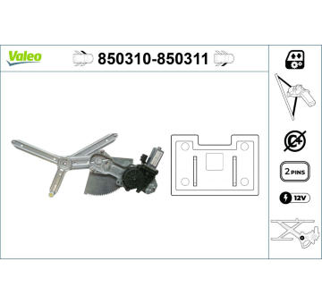 Mechanizmus zdvíhania okna VALEO 850310