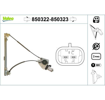 Zvedací zařízení oken VALEO 850322
