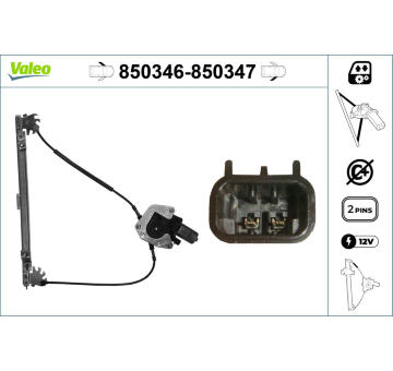 Zvedací zařízení oken VALEO 850346