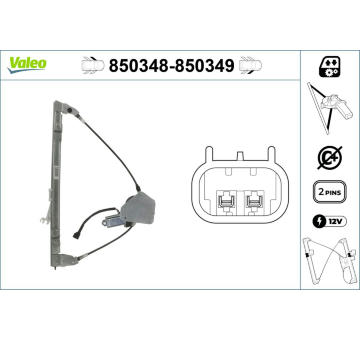 Mechanizmus zdvíhania okna VALEO 850348