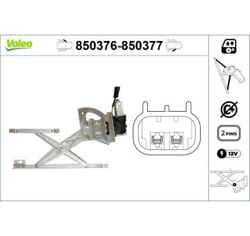 Zvedací zařízení oken VALEO 850376