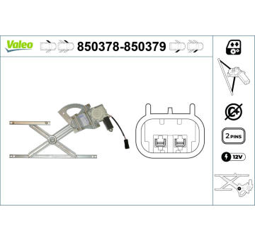 Zvedací zařízení oken VALEO 850378