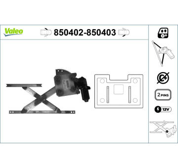 Zvedací zařízení oken VALEO 850402
