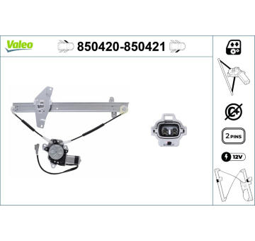 Zvedací zařízení oken VALEO 850420